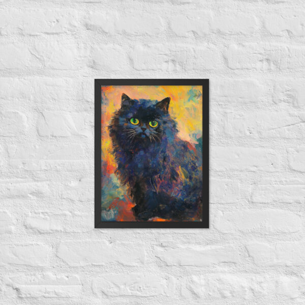 Black Persian - Framed Giclee'