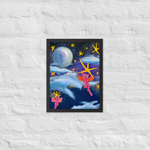 Kitty Fairies - Framed Giclee'