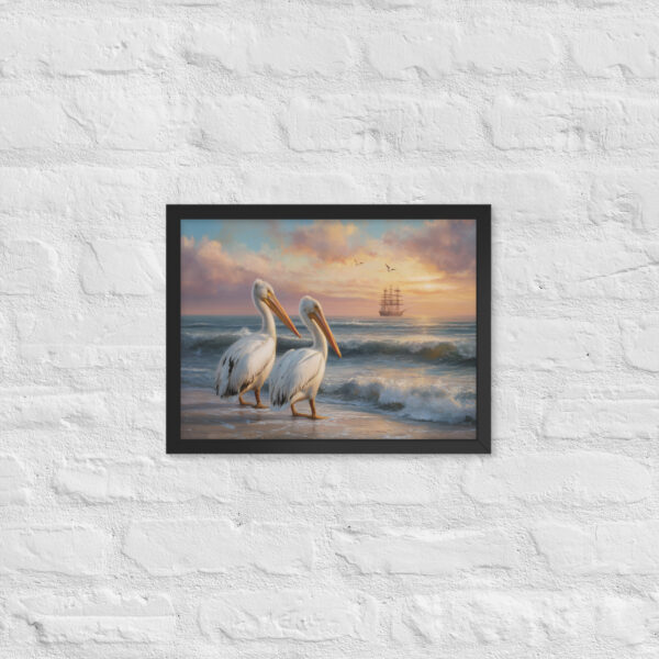 Pelicans - Framed Giclee'