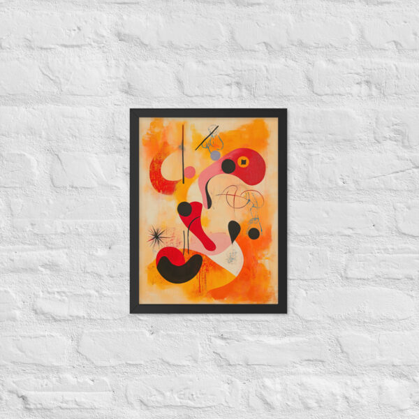 Red Abstract - Framed Giclee'