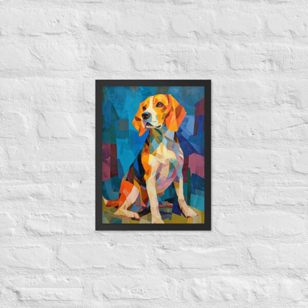 Cubist Beagle - Framed Giclee'