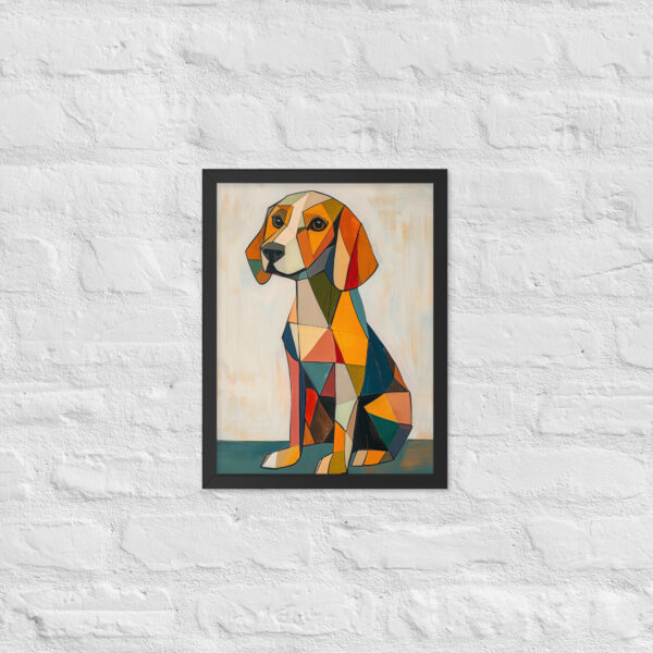 Cubist Beagle 2 - Framed Giclee'