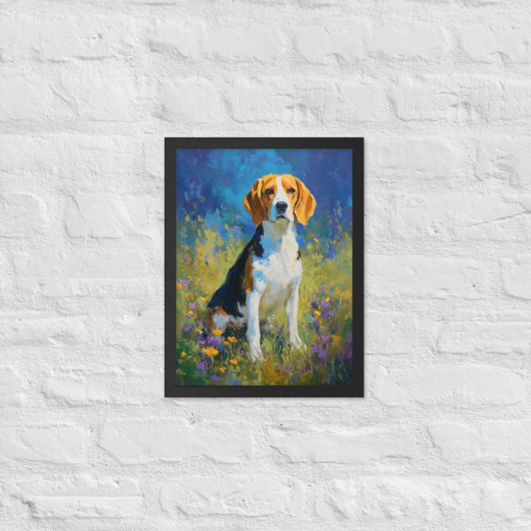 Impressionist Beagle - Framed Giclee'