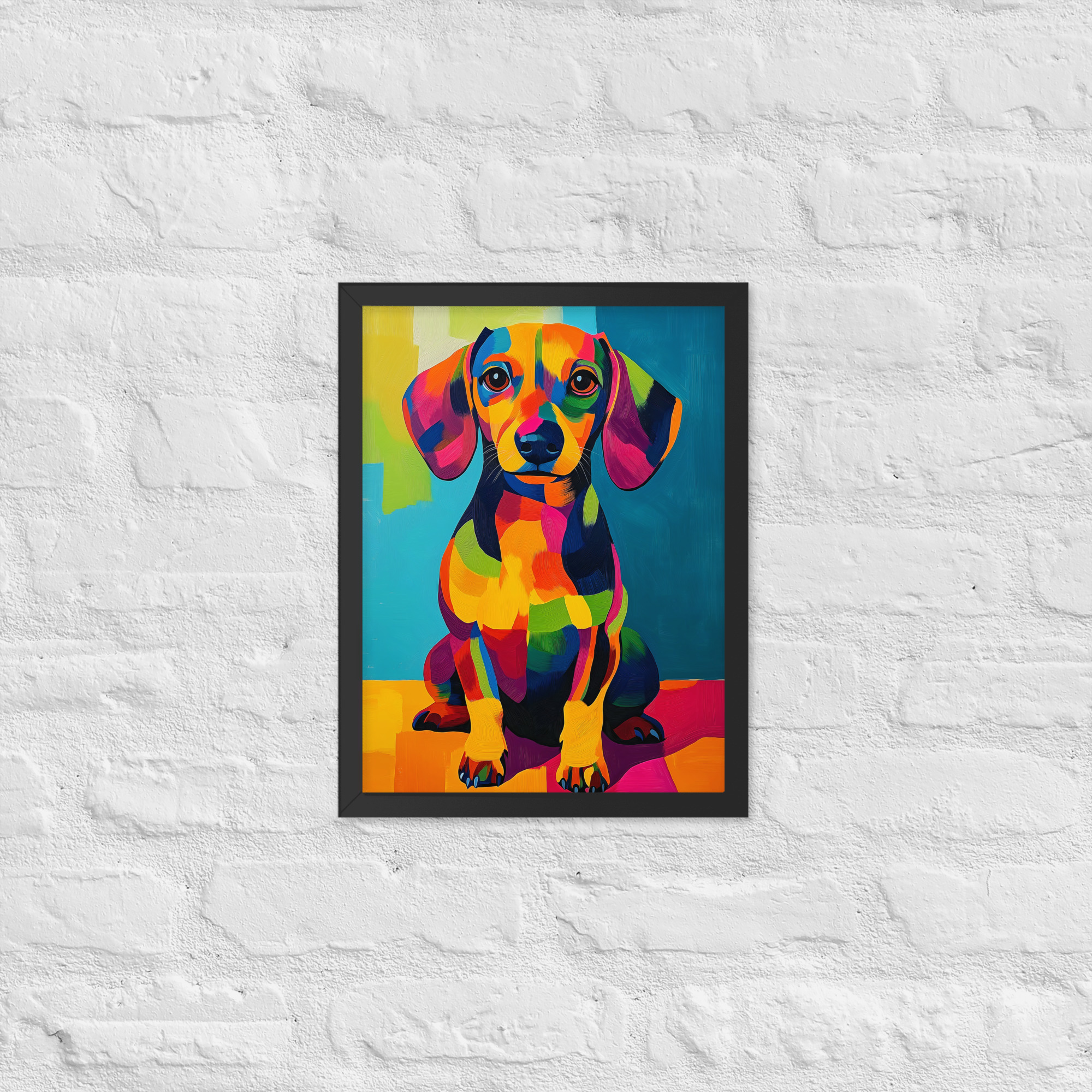 Fauvist Dachshund - Framed Giclee'