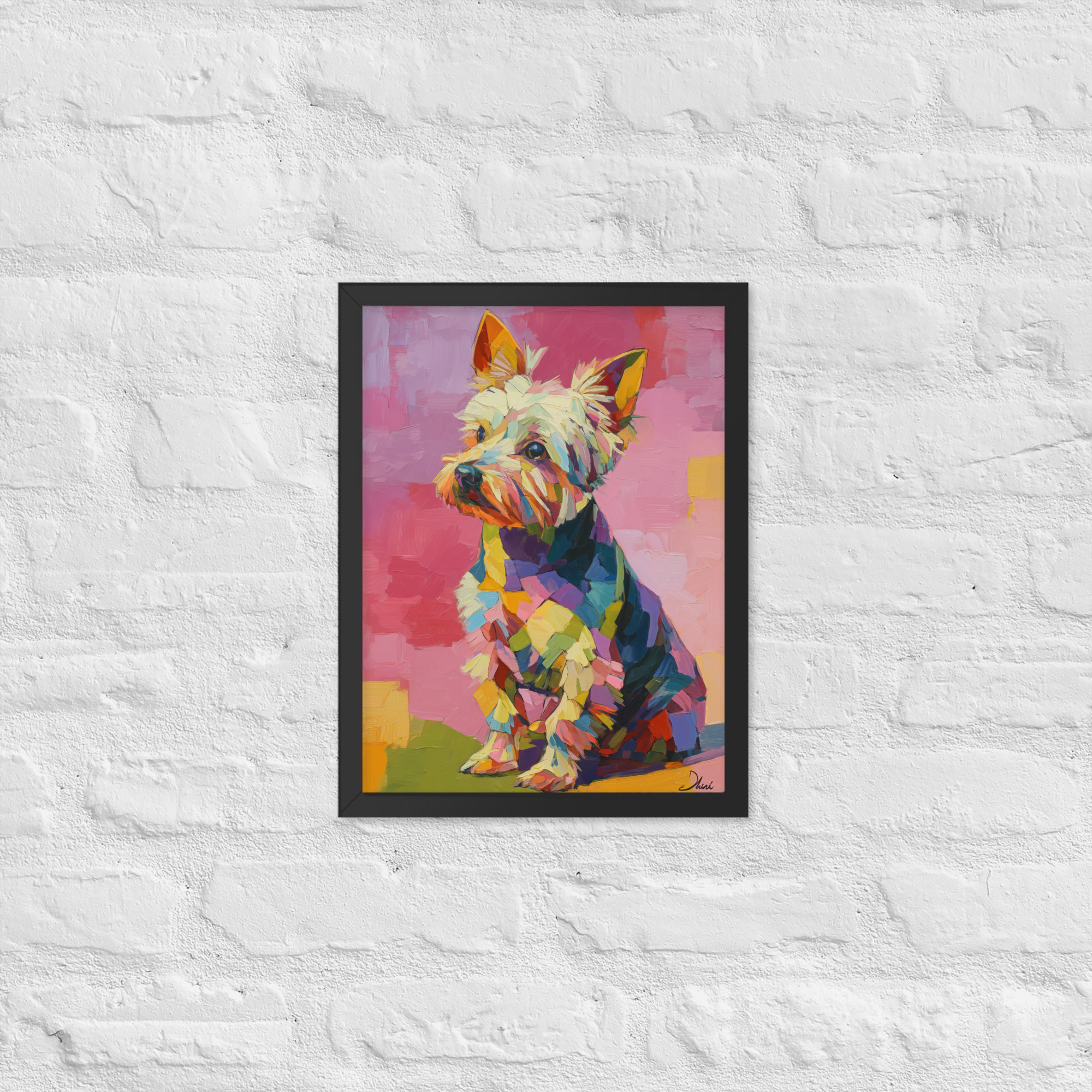 Fauvist Yorkshire Terrier - Framed Giclee'
