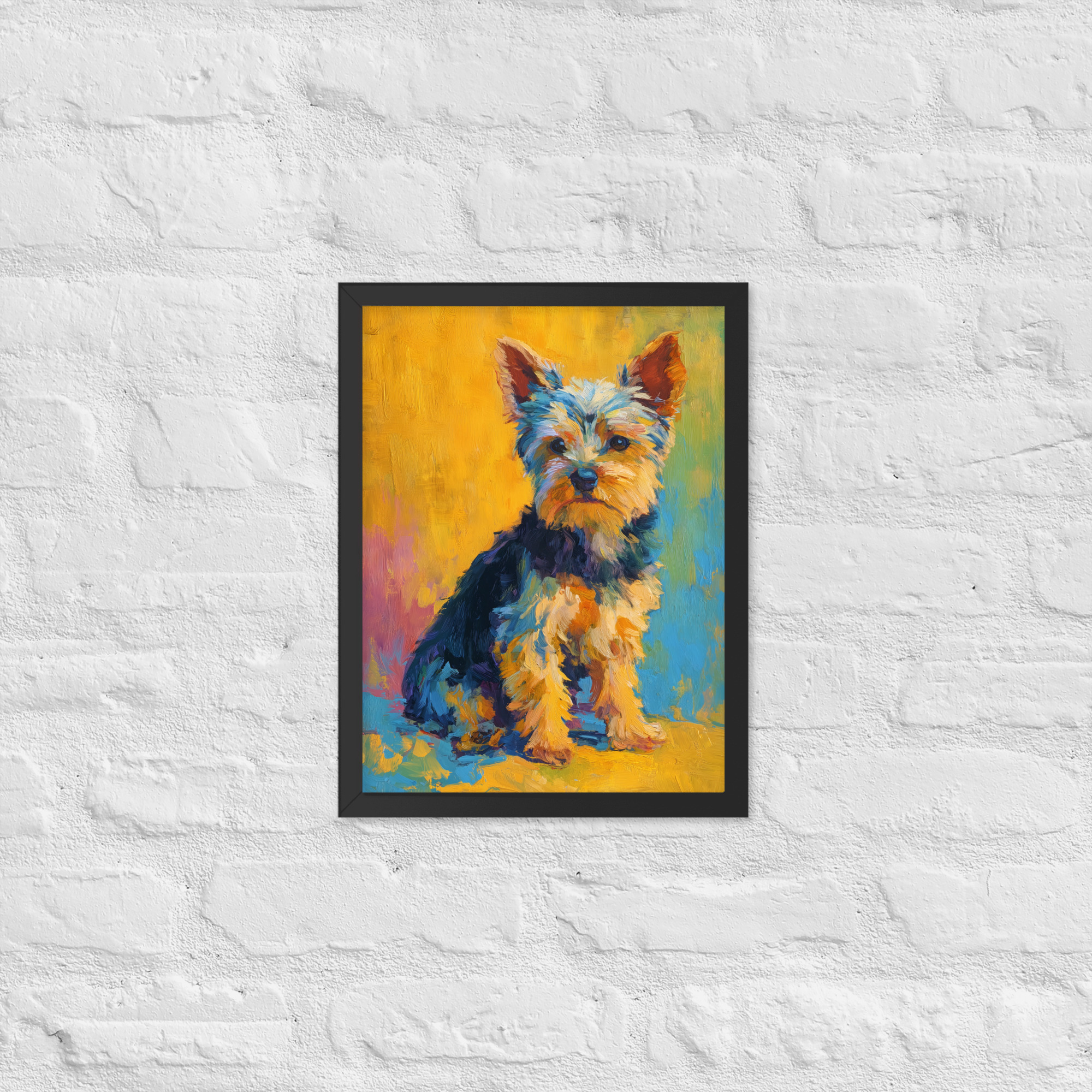 Impressionist Yorkshire Terrier - Framed Giclee'