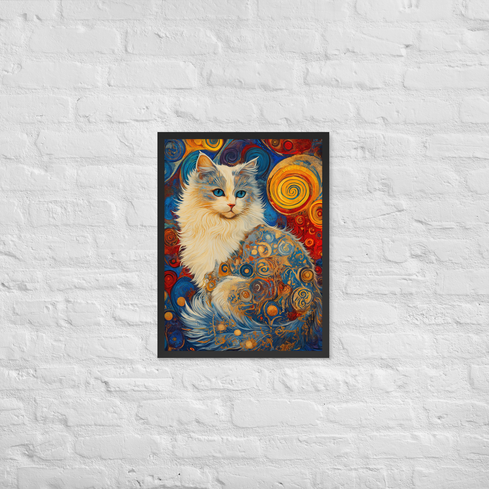 Swirl Cat - Framed Giclee' - Image 2