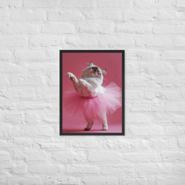 Alternative view of Ballet Cat - Framed Giclee'