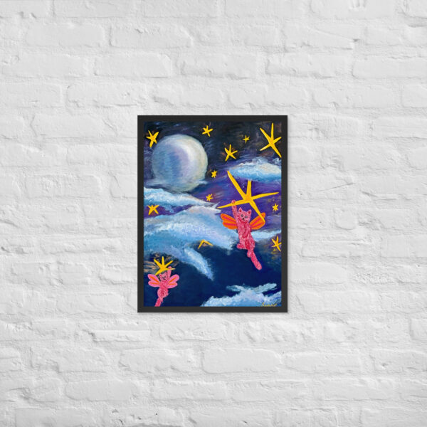 Alternative view of Kitty Fairies - Framed Giclee'