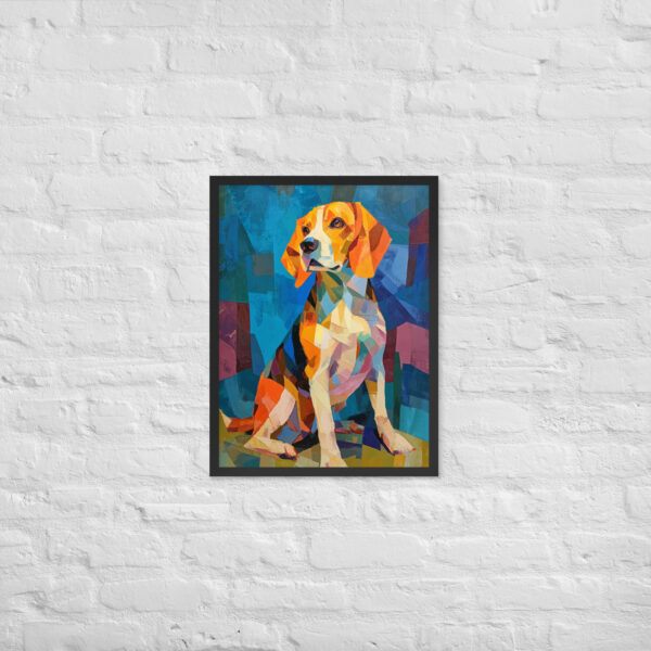 Alternative view of Cubist Beagle - Framed Giclee'