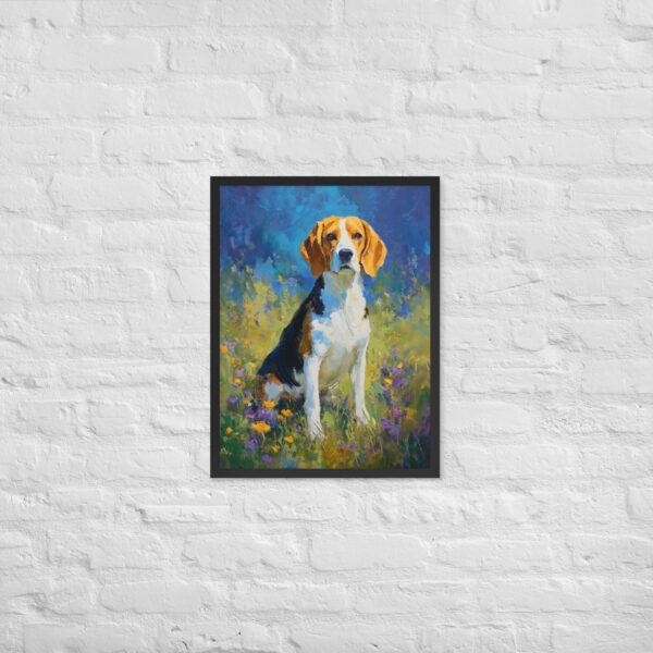Alternative view of Impressionist Beagle - Framed Giclee'