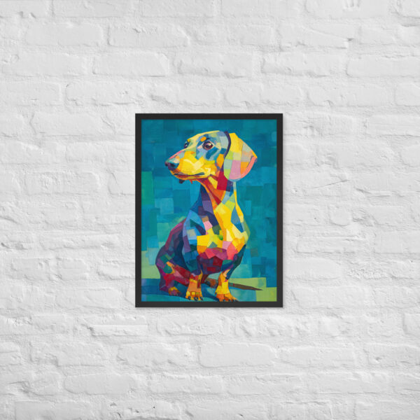 Alternative view of Colorful Dachshund - Framed Giclee'