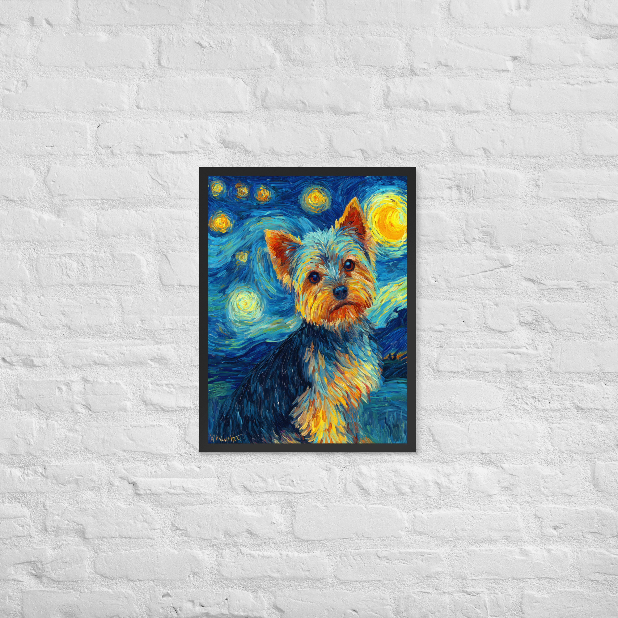Starry Yorkshire Terrier - Framed Giclee' - Image 2