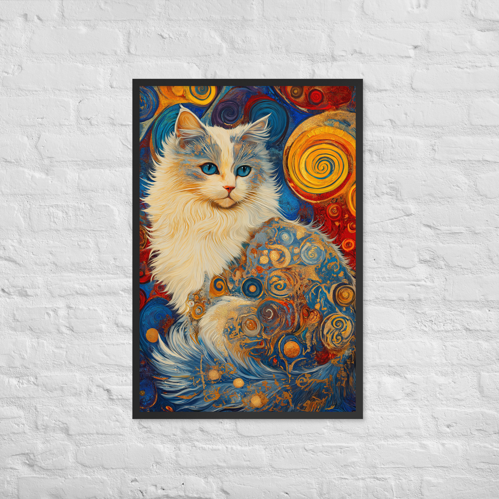 Swirl Cat - Framed Giclee' - Image 3
