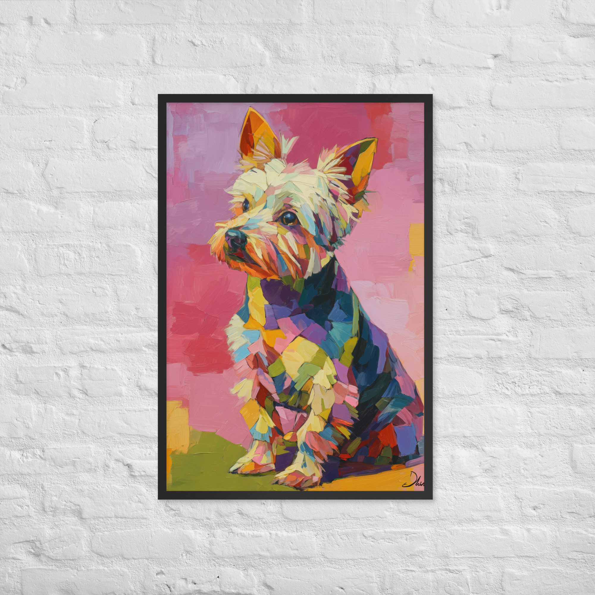 Fauvist Yorkshire Terrier - Framed Giclee' - Image 3