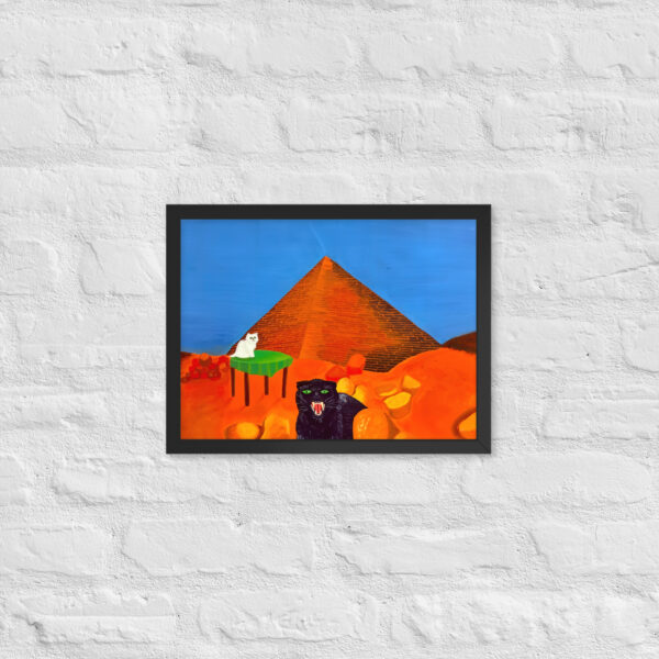 Good and Evil Kitties - Framed Giclee'