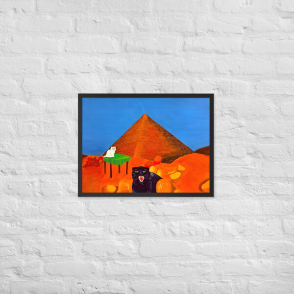 Alternative view of Good and Evil Kitties - Framed Giclee'