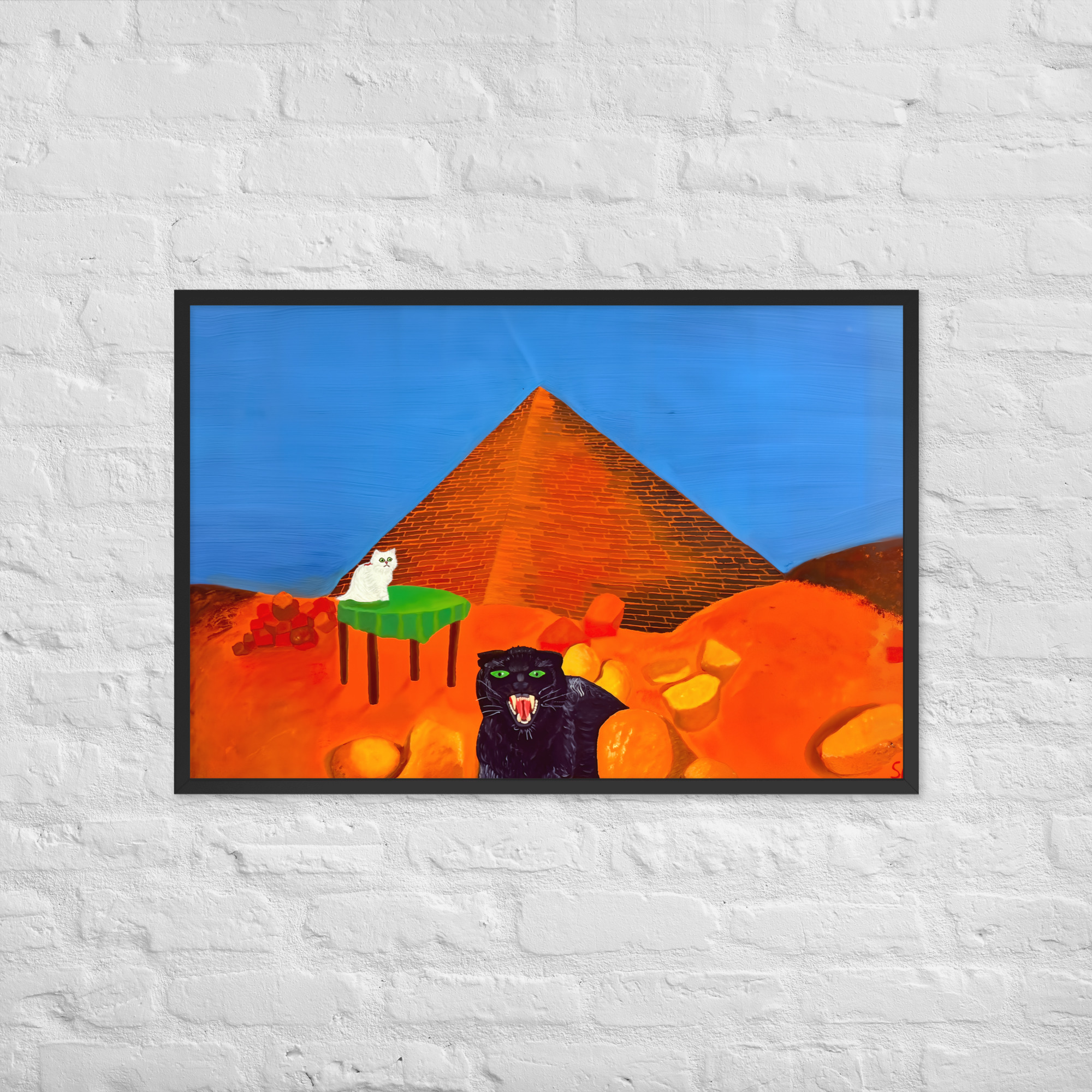 Good and Evil Kitties - Framed Giclee' - Image 3