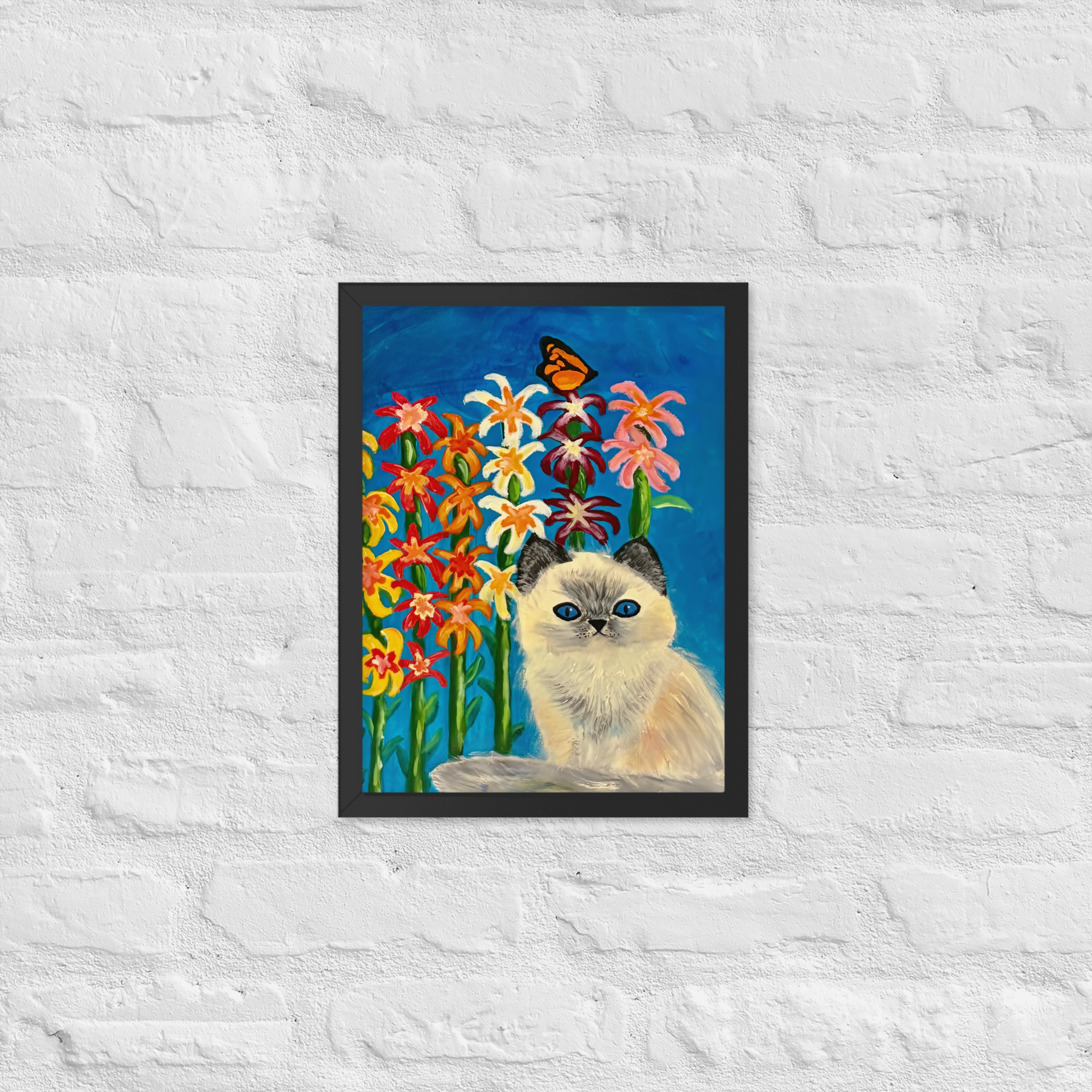 Lilli and the Butterfly - Framed Giclee'
