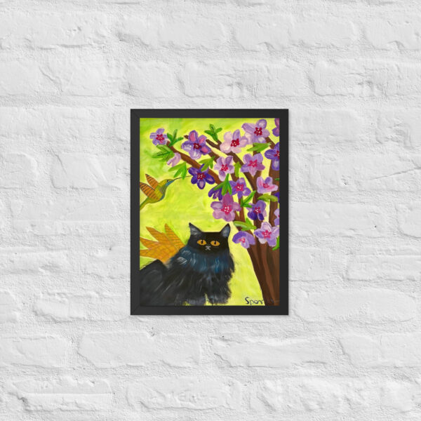 Priscilla and the Hummingbird - Framed Giclee'