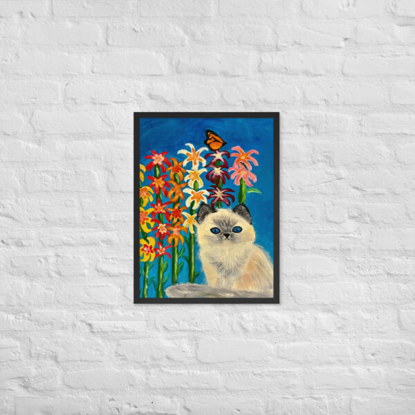 Alternative view of Lilli and the Butterfly - Framed Giclee'