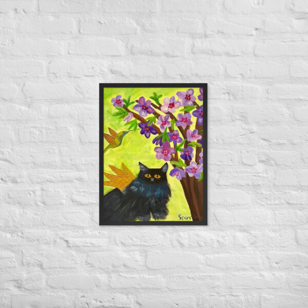 Alternative view of Priscilla and the Hummingbird - Framed Giclee'