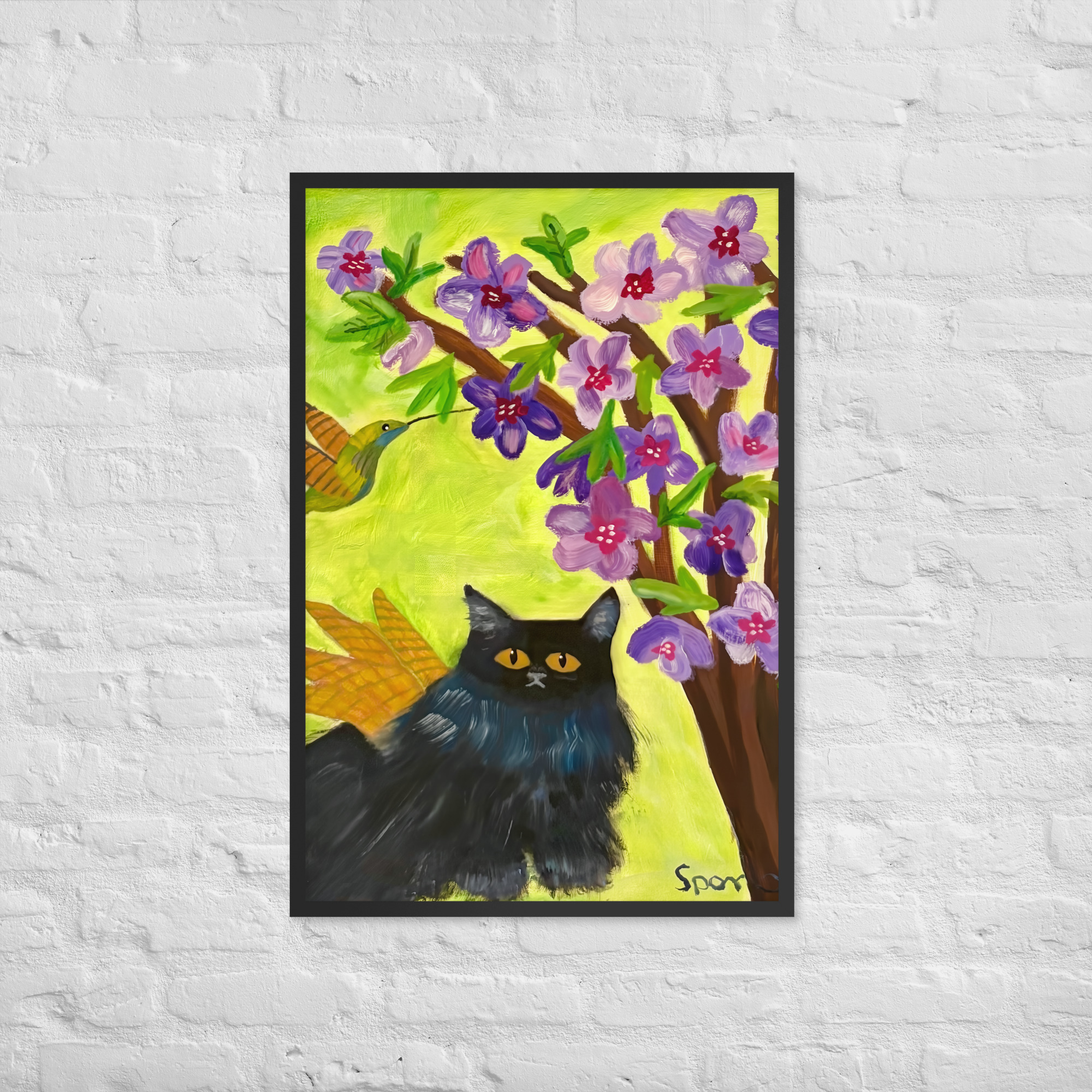 Priscilla and the Hummingbird - Framed Giclee' - Image 3